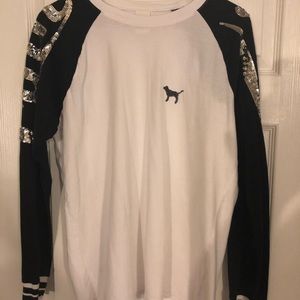 Pink Victoria Secret long sleeved shirt.